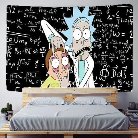 Tapeçaria de Parede 3D Rick e Morty