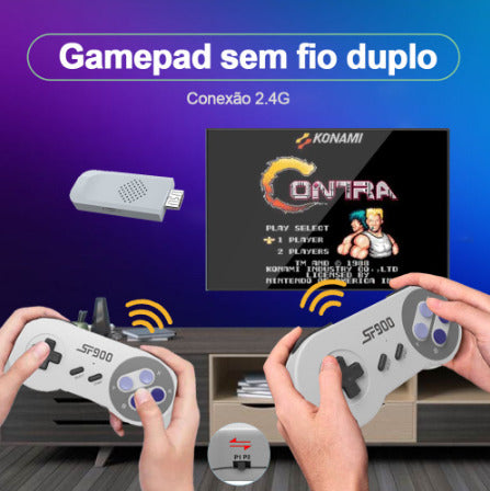 Reviva a nostalgia com o SF900, um console retrô incrível! Instalação fácil, lista vasta de jogos, controle preciso. Qualidade garantida. Experimente a resolução 4K. Disponível na Hahweb Shopping. Embarque nessa jornada nostálgica agora! Frete Grátis em até 12 vezes. Peça agora o seu!