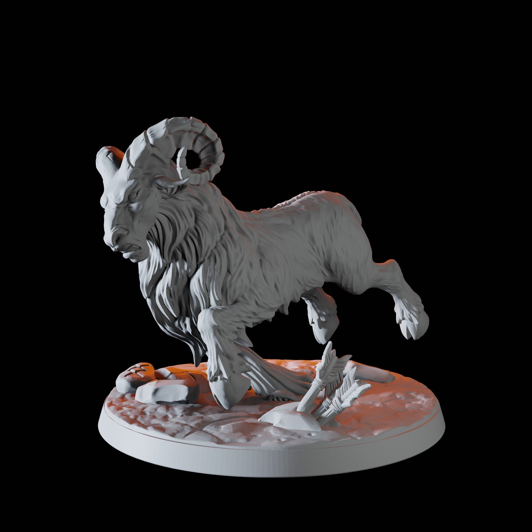 Mangler kan ikke se Talje Giant Ram Miniature D for Dungeons and Dragons, Pathfinder and TTRPGs -  Myth Forged