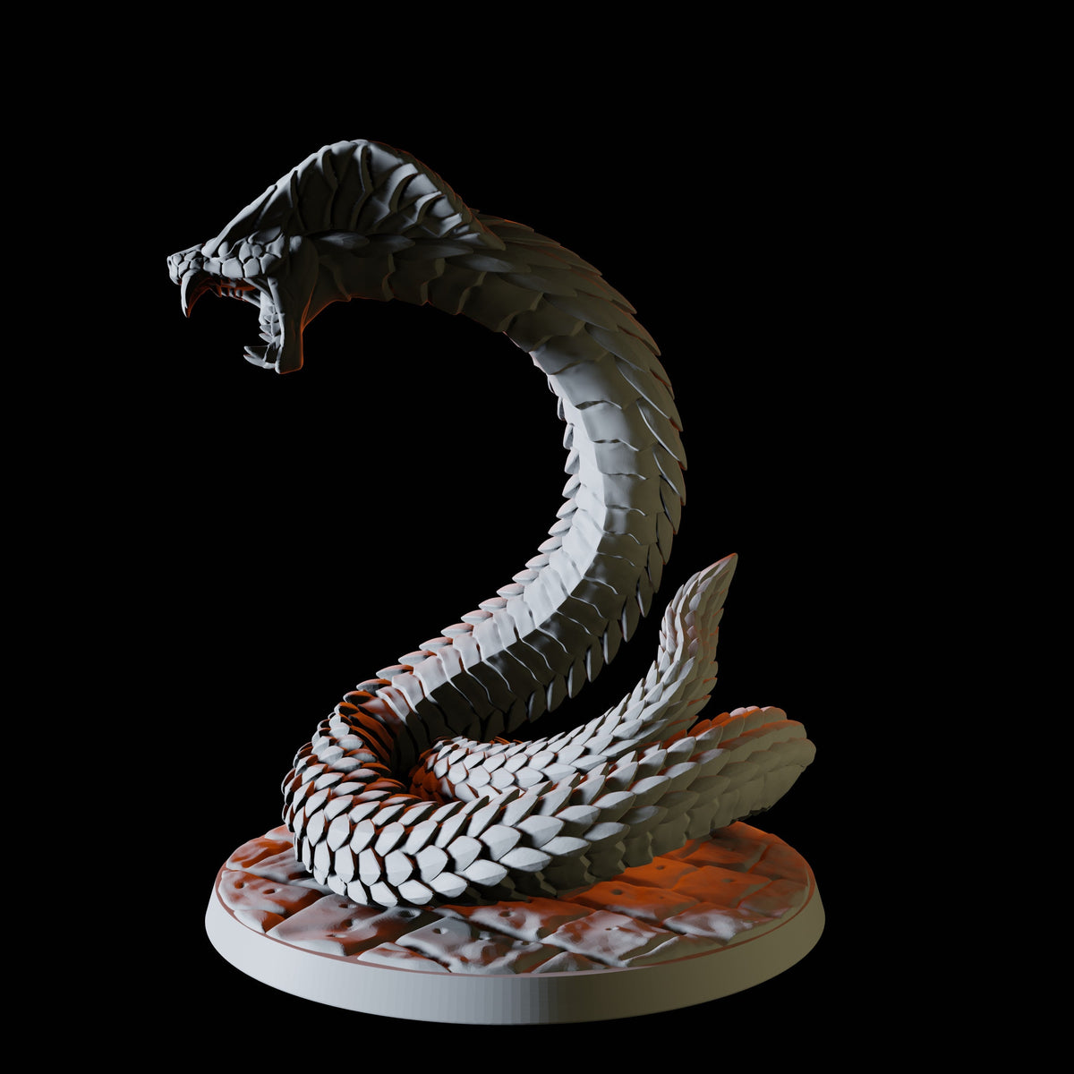 Giant Snake Serpent Cobra | Premium 3D Printed Fantasy Tabletop Miniatures  28mm 32mm up to 100mm | dnd 20836