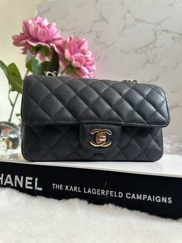 Chanel Series 7 Vintage 24K GHW Black Caviar Jumbo Flap Bag