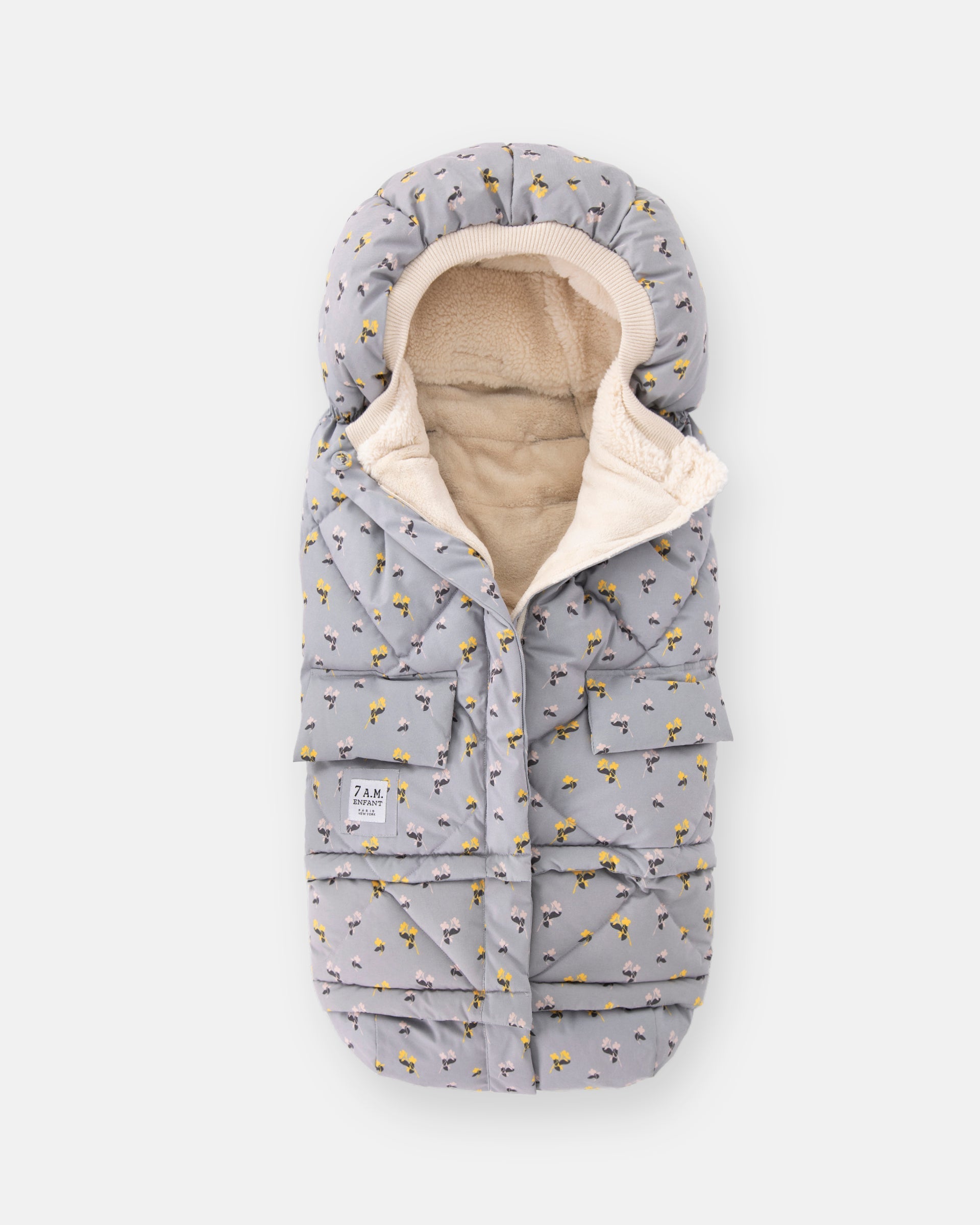 PAIGELAUREN Baby Heathered Sherpa Coverall-Galaxy