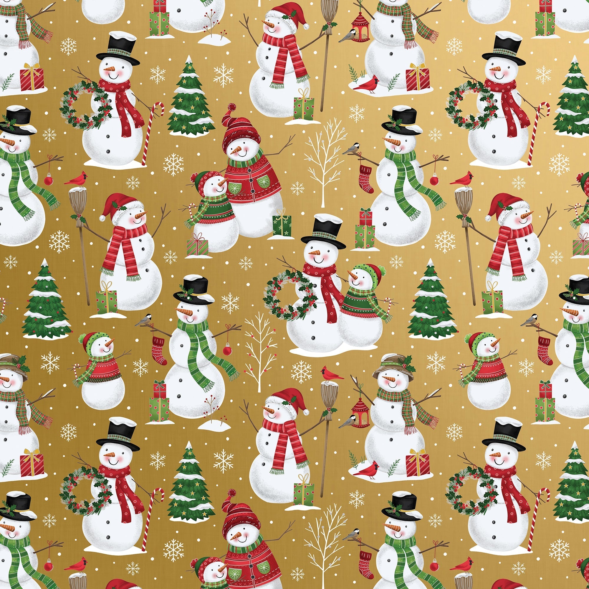 Snowman Party Christmas Gift Wrap Full Ream 833 ft x 30 in