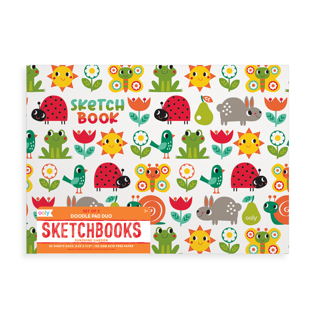 OOLY Sketch and Show Standing Sketchbook with 45 Large 10.5 x 8 Pages,  Perforated to be Easily Removed, 120 GSM/ 32lb, Perfect for Markers,  Colored