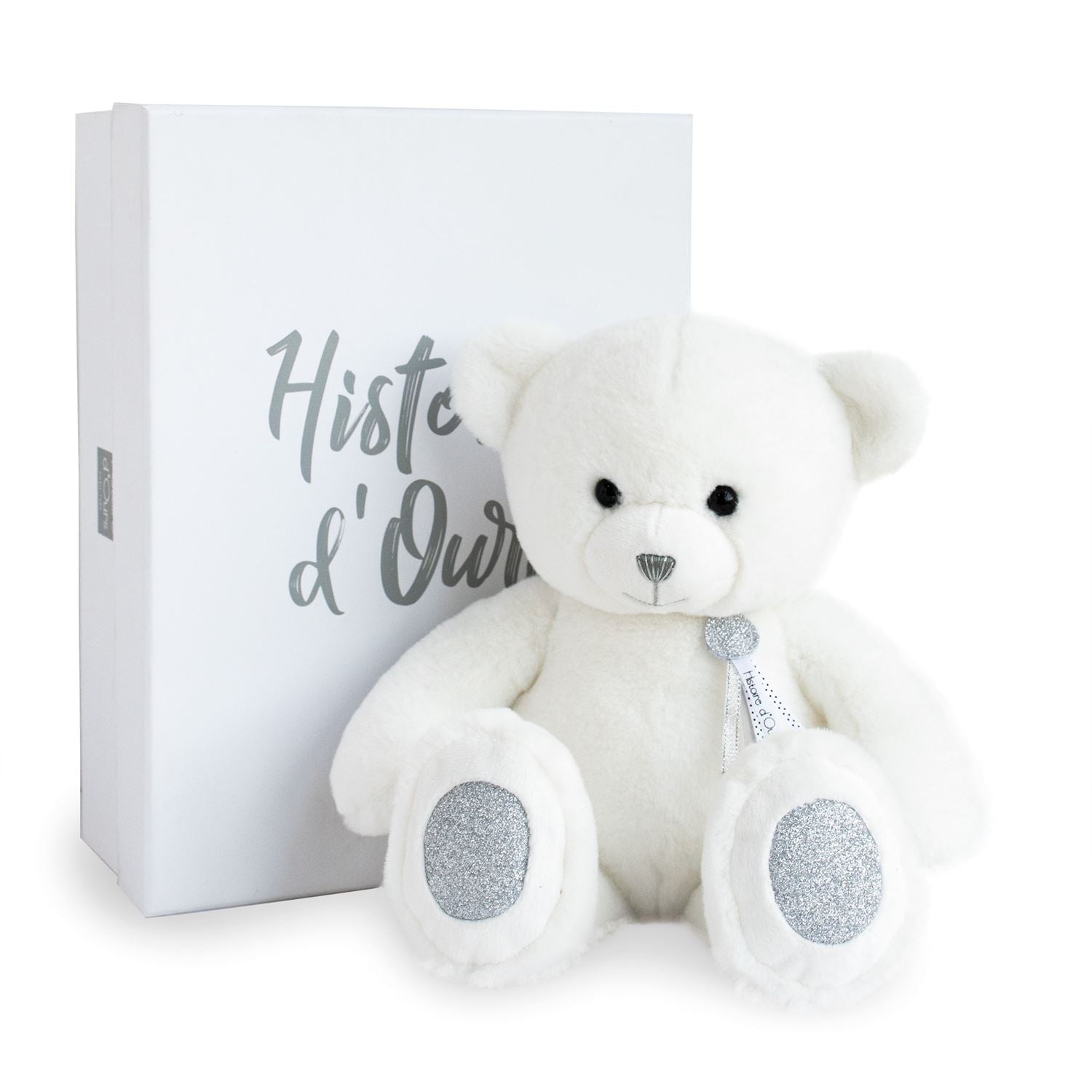 Doudou et Compagnie Histoire d'Ours Plush Stuffed Pink Glitter Mouse with  Gift Box 9.8