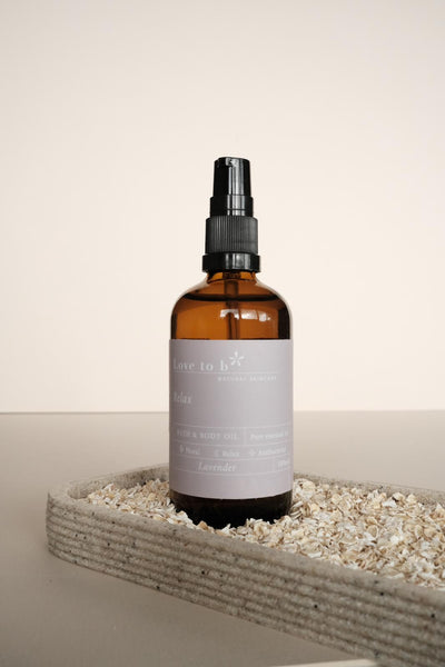 Oats and our Relax Bath & Body Oil