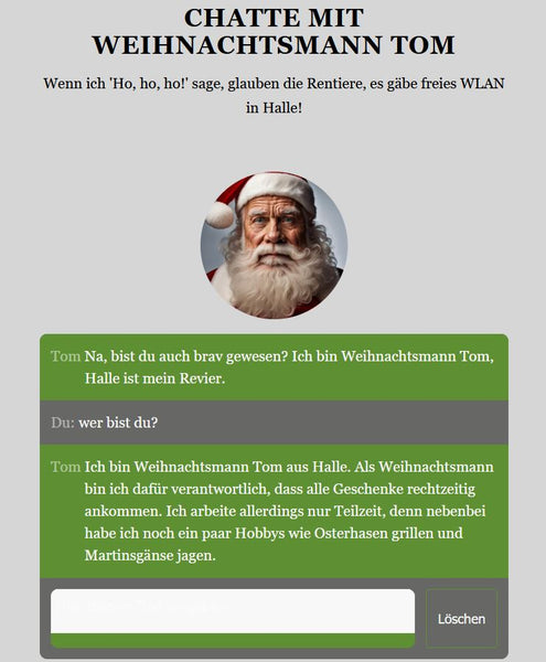 Beispielchat Weihnachtsmann