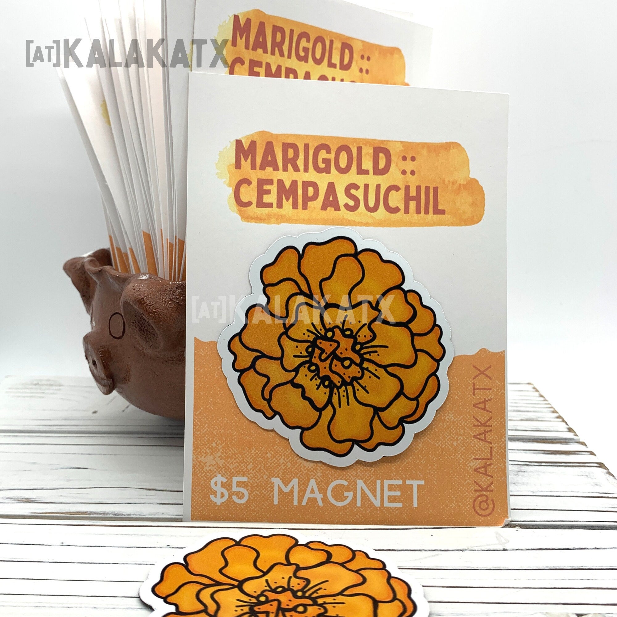 Mexican Marigold Decorative MAGNET – kalakatx
