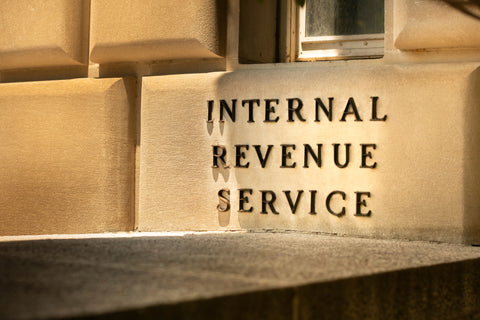 IRS sign outside a building