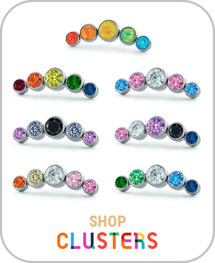 Shop Pride Collection Titanium Threadless Clusters