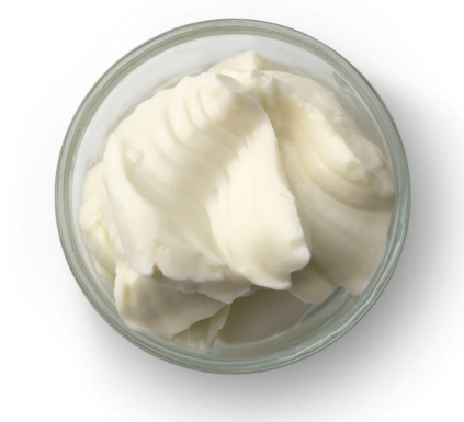 Calendula Cream in a dish, creamy consistency