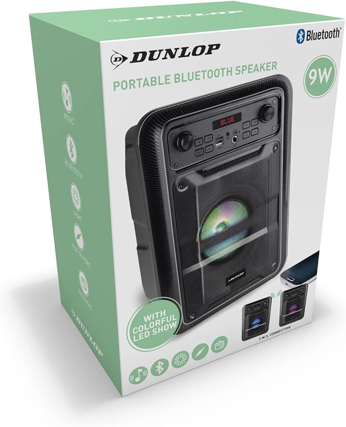 Billede af Transportable Bluetooth højtaler fra Dunlop - WeDoBetter.dk