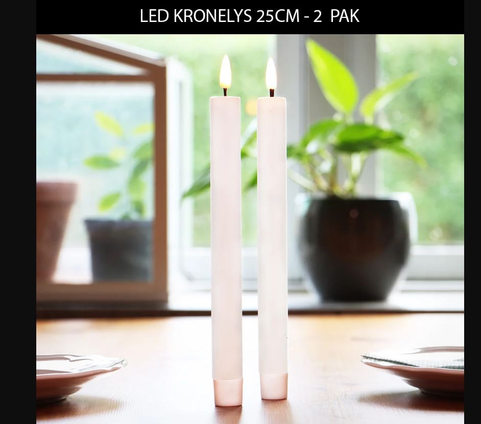 Billede af LED Kronelys 25 cm - 2 pak - WeDoBetter.dk