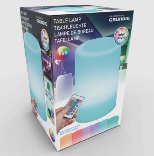 Billede af Grundig trådløs lampe - som kan lyse i alverdens farver inkl. fjernbetjening - WeDoBetter.dk