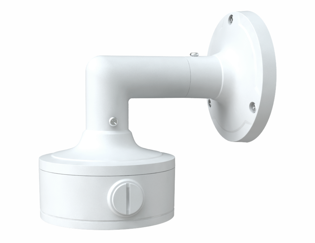 This security camera mounting bracket could be used with a junction box which are not included.