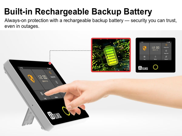 Home Alarm System Security with Backup Battery and Rechargeable.