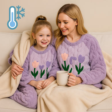 Conjunto de Pijama de Inverno Mãe e Filha
