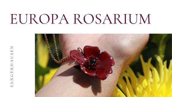 Rose emailliert  für die Ausstellung in Europa Rosarium