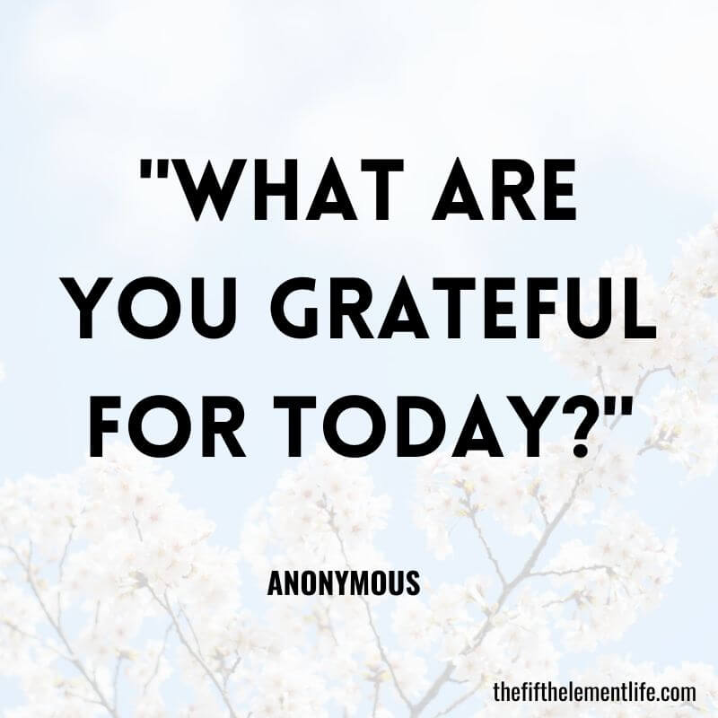 "What are you grateful for today?"