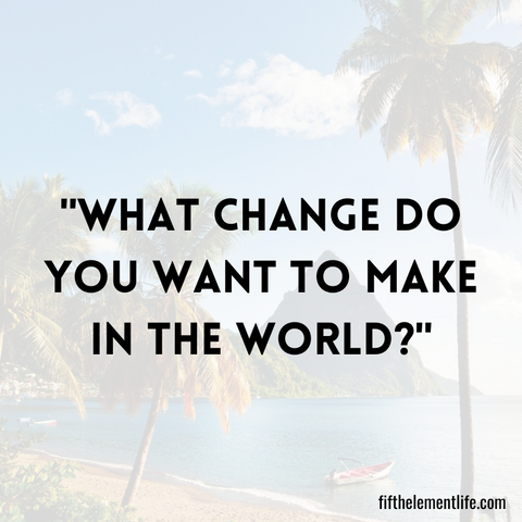 What change do you want to make in the world?