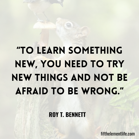 To learn something new, you need to try new things and not be afraid to be wrong.