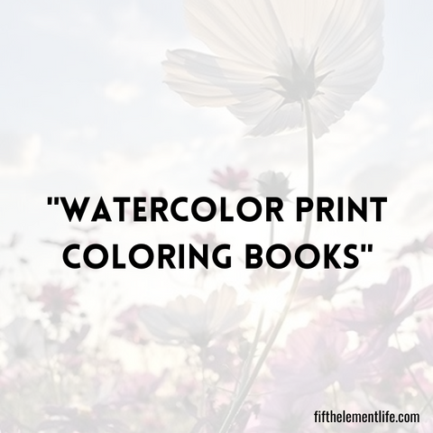 Watercolor Print Coloring Books