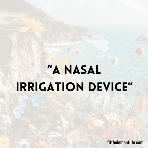 A nasal irrigation device