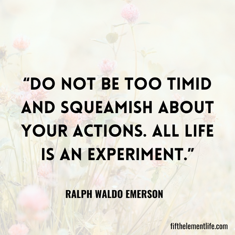 Do not be too timid and squeamish about your actions. All life is an experiment.