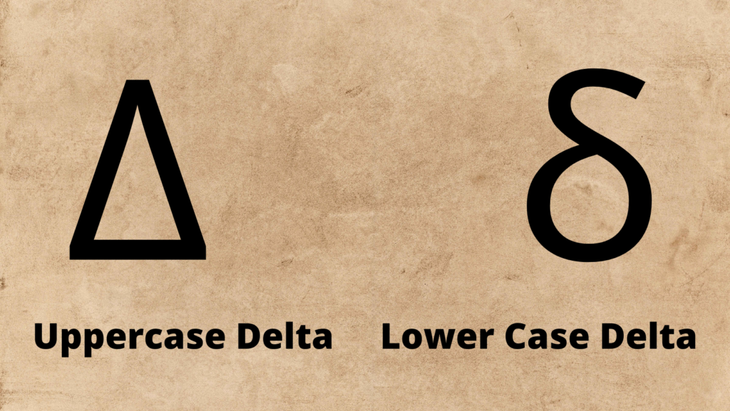 The Lower Case Delta