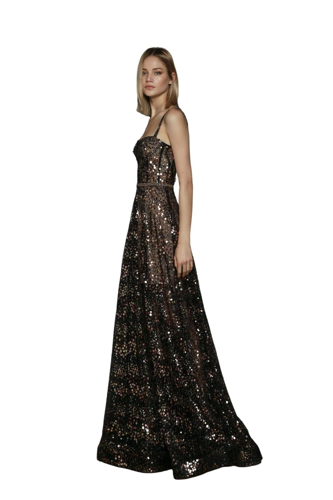 Bronx And Banco Midnight Noir Gown In Metallic Lyst | lupon.gov.ph