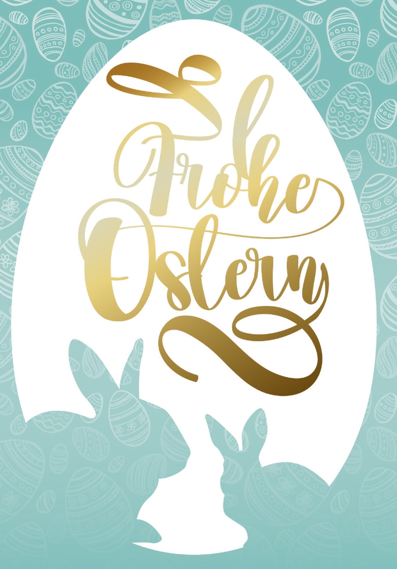 Frohe Ostern - Ei Hase