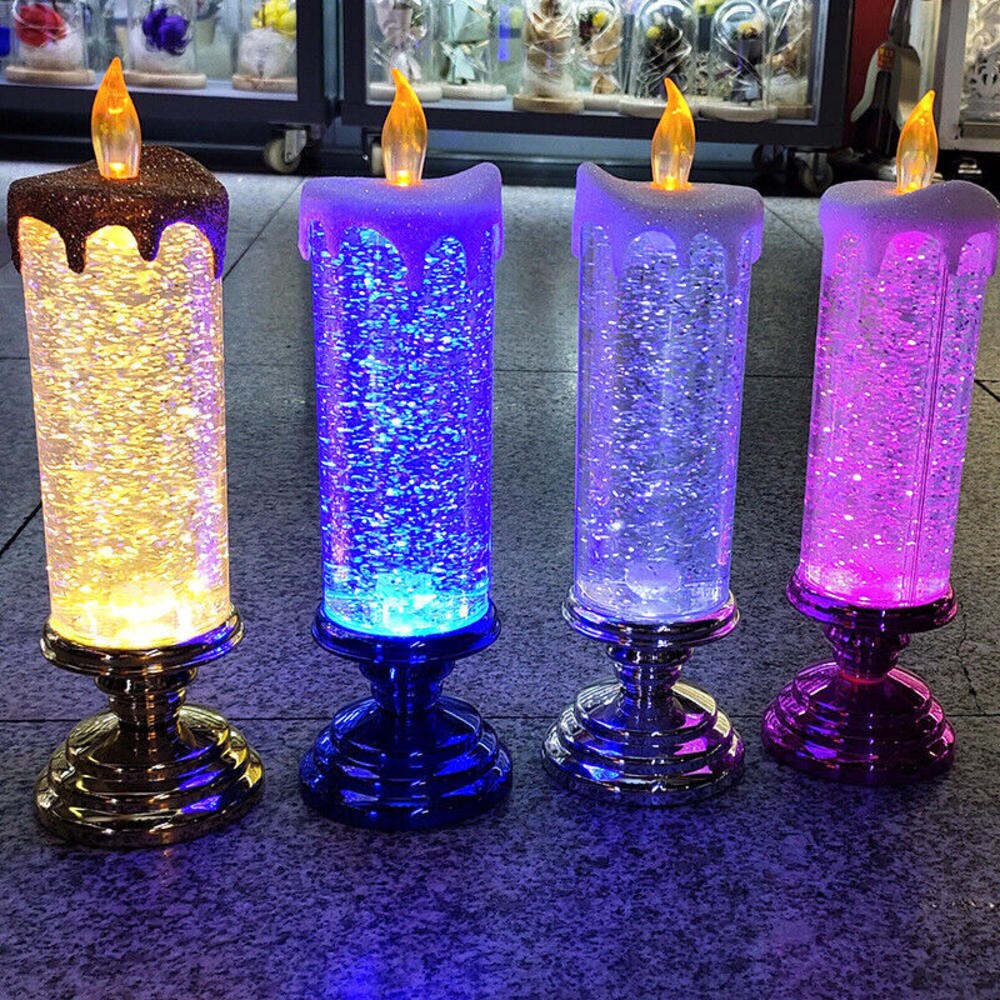 LED Kerstkaarsen | LED Glitter Vlamloze Kaars | kerstverlichting acryl verlicht | Kaars mat | Kerstaccessoires – www.letsdrop-it.com