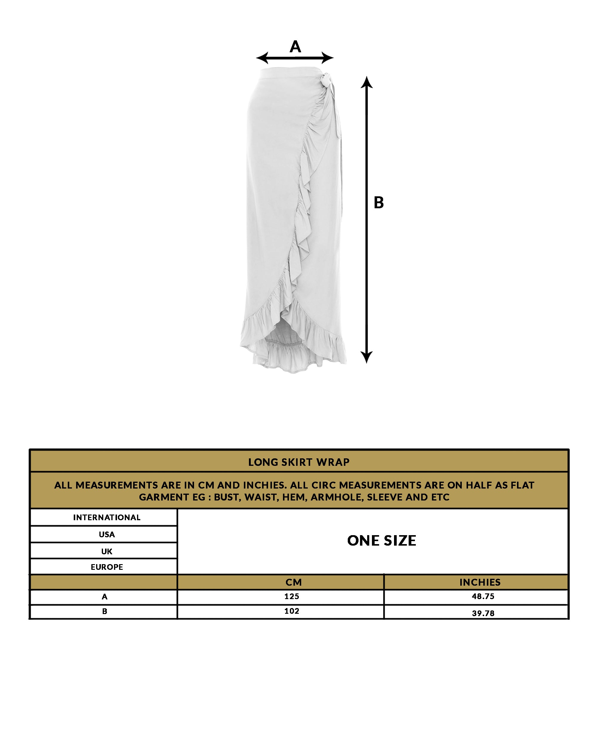 love anchor size guide long skirt wrap