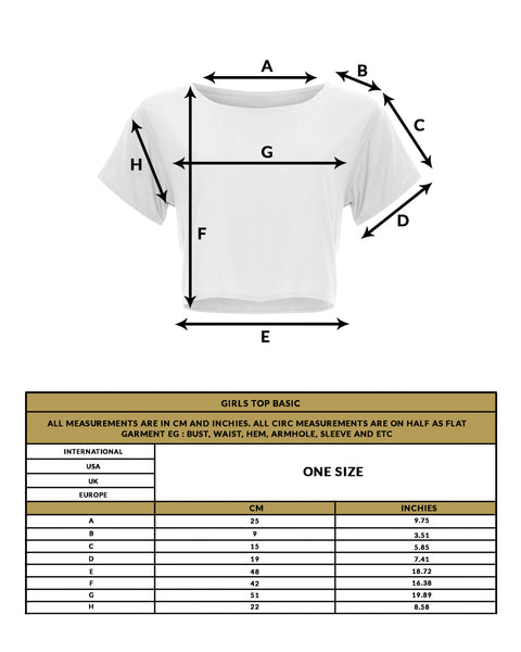 love anchor girls top crop basic size guide