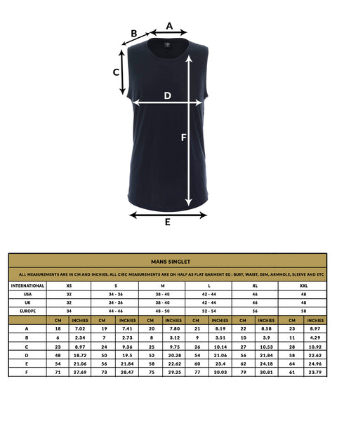 love anchor men's singlet size guide