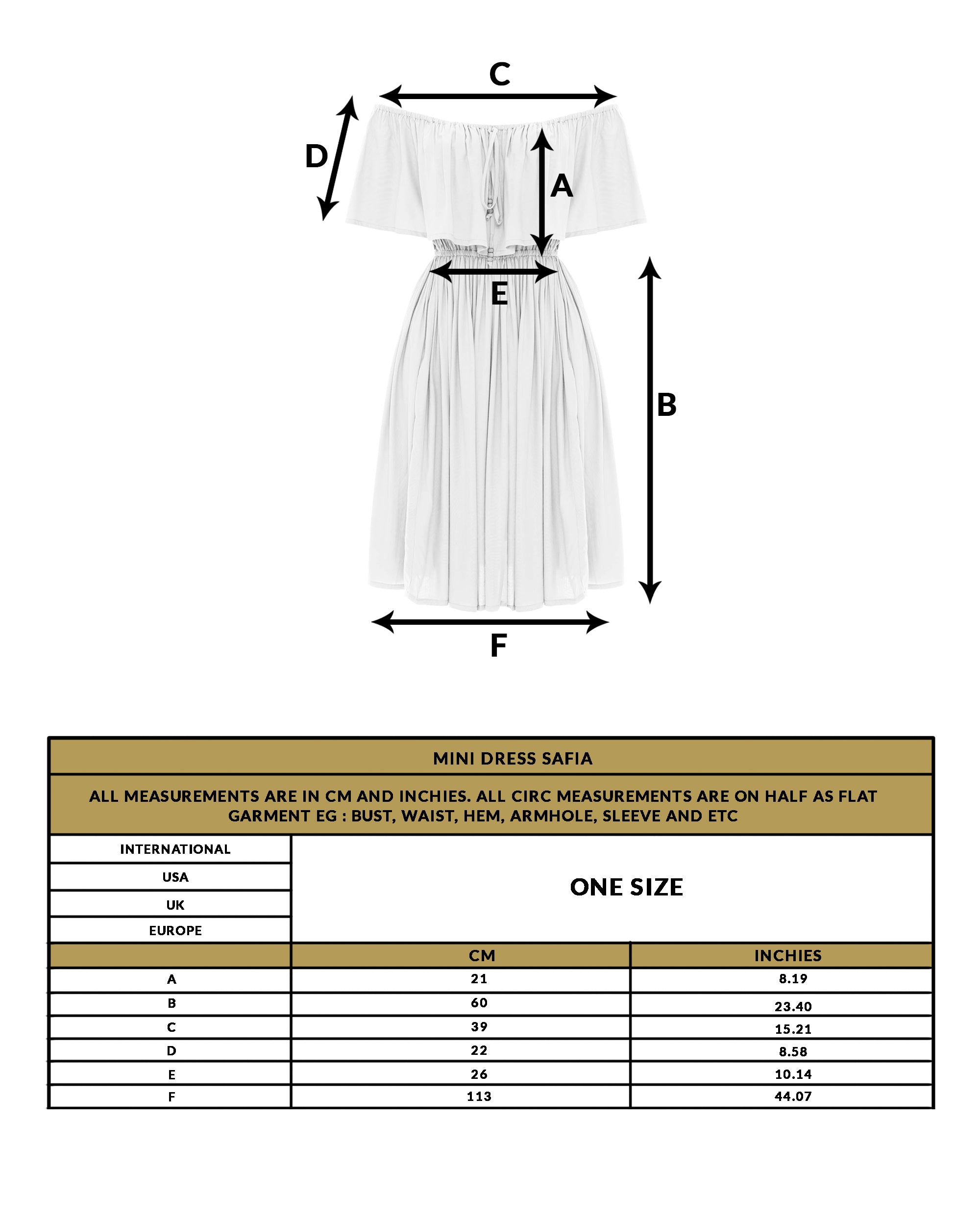 love anchor size guide mini dress safia