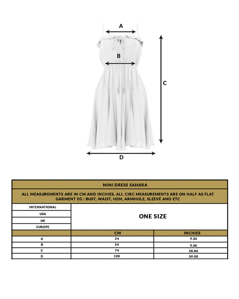 love anchor mini dress sahara size guide