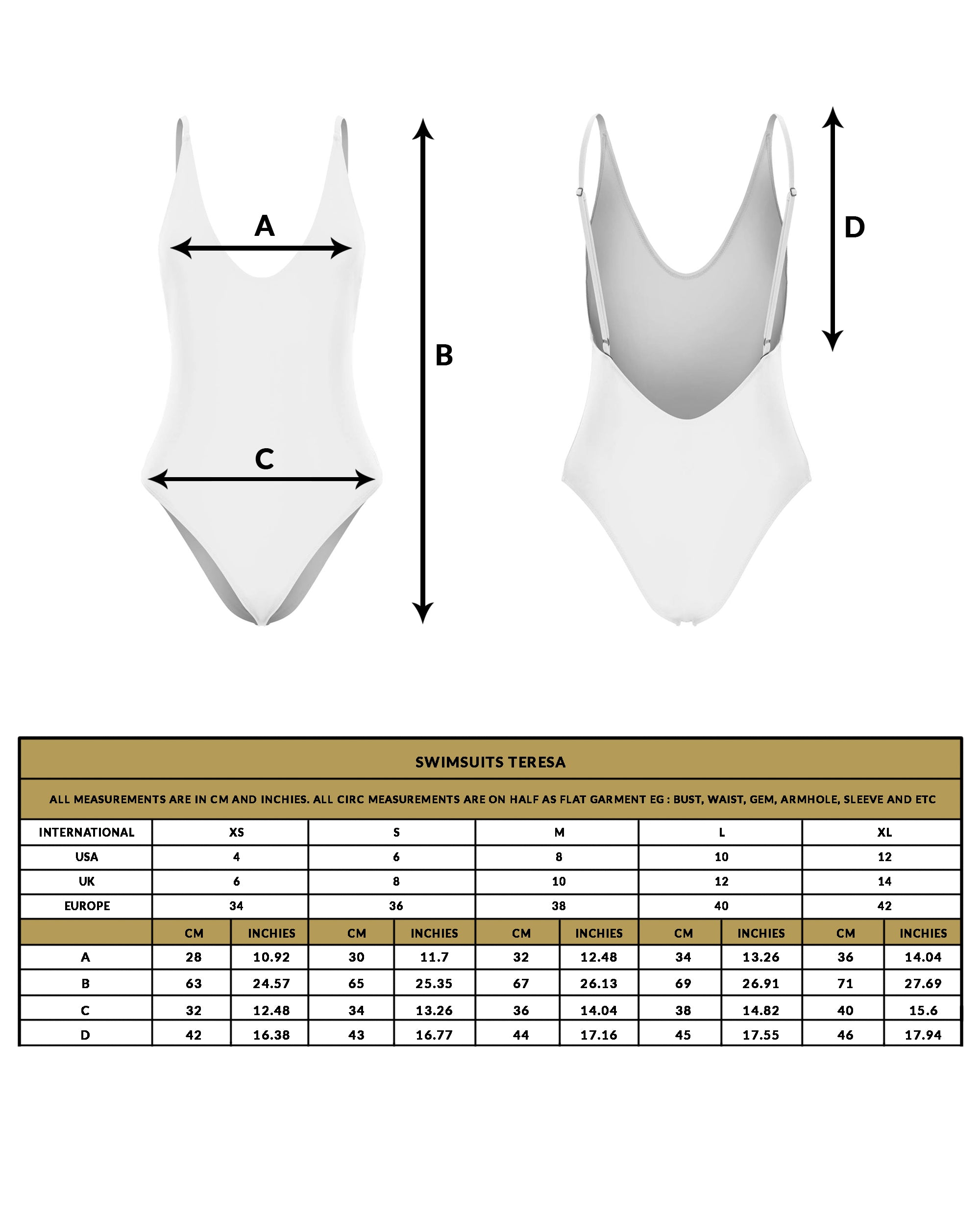 love anchor size guide swimsuit teresa