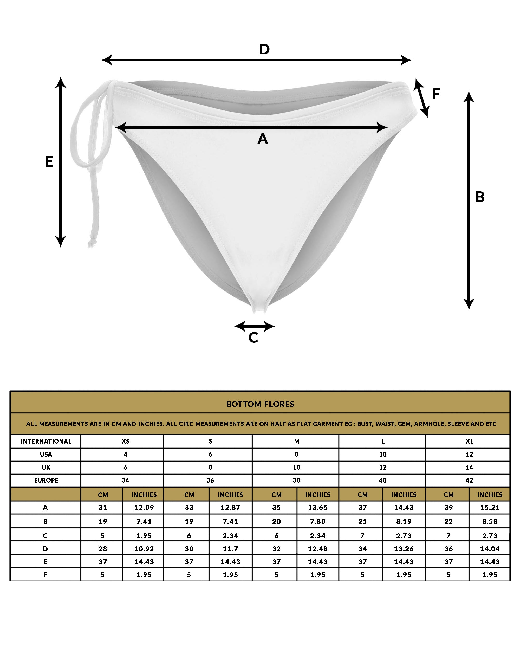 love anchor size guide swimwear girls bottom florest