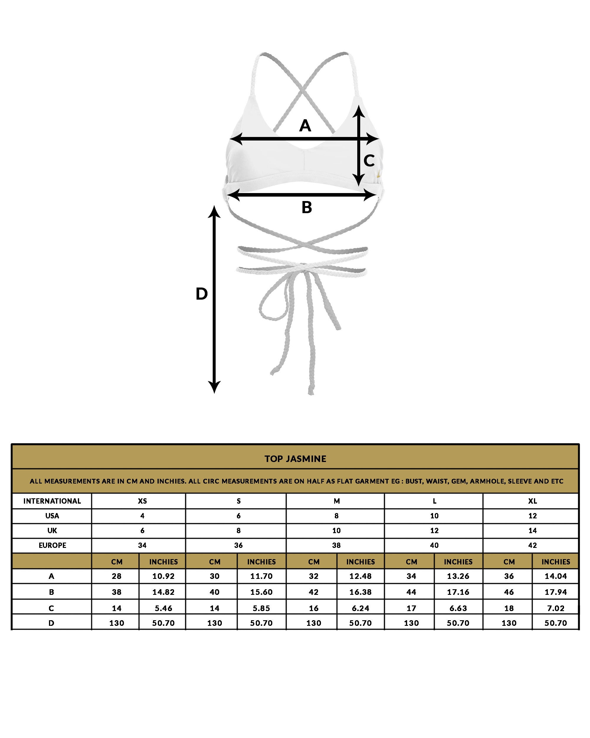 love anchor size guide swimwear top jasmine