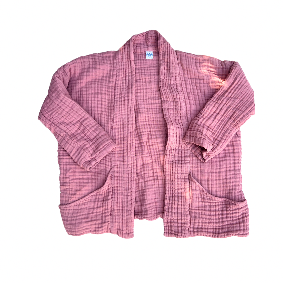Crinkle Gauze Haori - Sakura Pink - size s/m