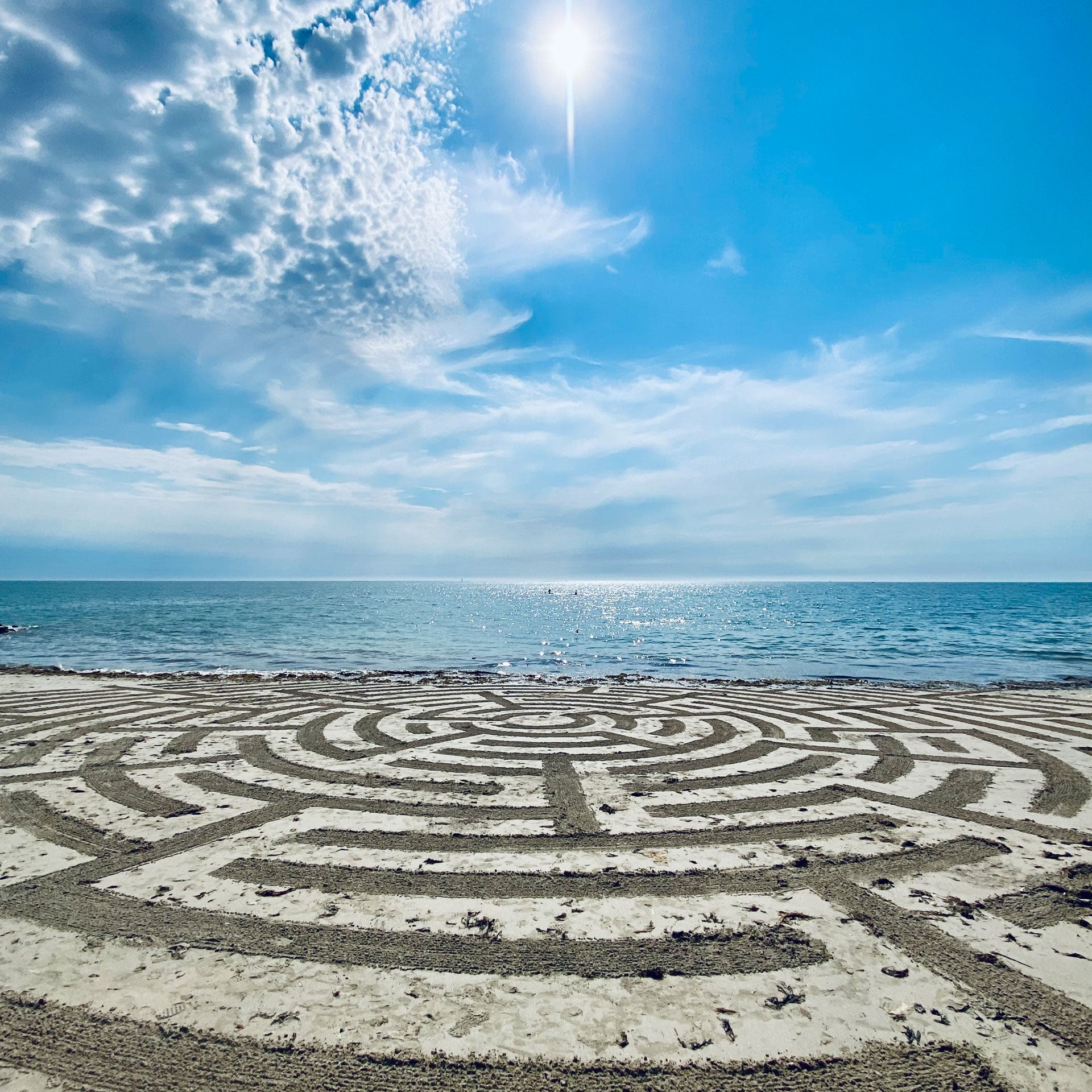 pierre massé land art R.PI noirmoutier sand art drippometry