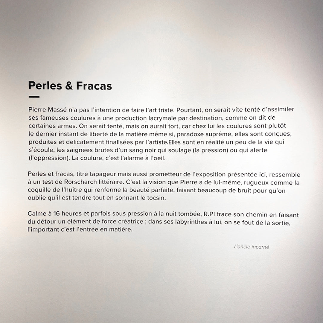 Pierre Massé R.PI - ERPEA Exposition Perles & Fracas Palais des congres le mans