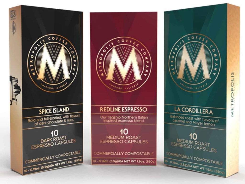 A selection of Metropolis wholesale coffee capsules