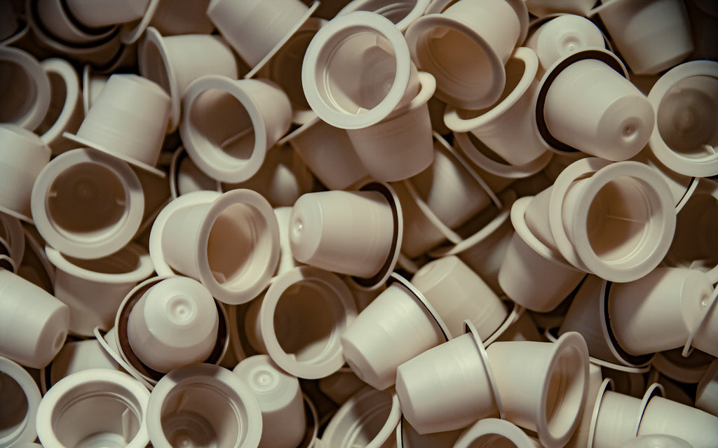 The shells of coffee capsules that will be nitrogen-flushed for maximum freshness.