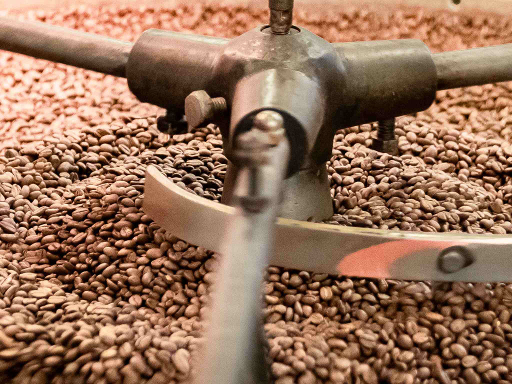 Coffee beans about to be roasted