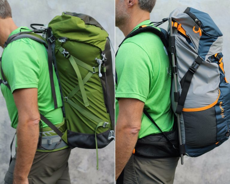 Difference between the ExoTi and a typical backpack