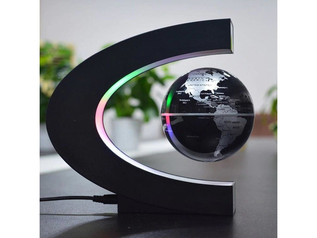 4&quot; Floating Magnetic Levitation Globe BLACK C shape — Skip The Prices