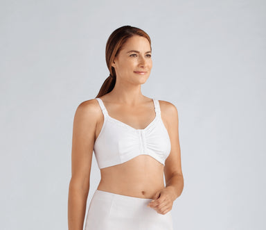 Amoena 42576 white size 42A Ester Recovery Care front close bra NWT 