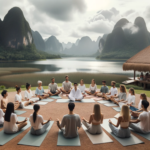 Digital Retox Retreat Yoga | Cork yoga mat | non slip yoga mat | eco friendly yoga mat | sustainable yoga mat